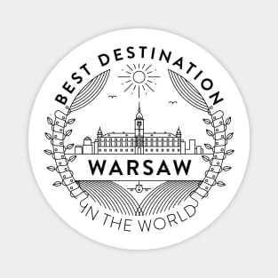 Warsaw Minimal Badge Design Magnet